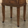 Pair of Biedermeier Style Nightstands in Burl Walnut with Ebonized Accents