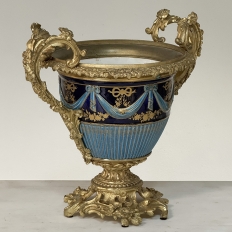 19th Century French Porcelain Vase in the Sèvres Style with Gilt Bronze Mounts