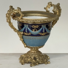 19th Century French Porcelain Vase in the Sèvres Style with Gilt Bronze Mounts
