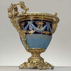 19th Century French Porcelain Vase in the Sèvres Style with Gilt Bronze Mounts
