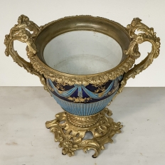 19th Century French Porcelain Vase in the Sèvres Style with Gilt Bronze Mounts