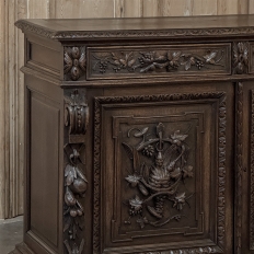 19th Century French Renaissance Revival Hunt Buffet in Old-Growth Oak