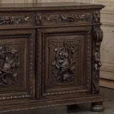 19th Century French Renaissance Revival Hunt Buffet in Old-Growth Oak