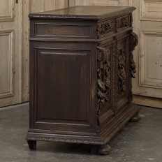 19th Century French Renaissance Revival Hunt Buffet in Old-Growth Oak