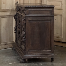 19th Century French Renaissance Revival Hunt Buffet in Old-Growth Oak