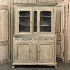 19th Century French Louis Philippe Bookcase ~ Bibliotheque in Stripped Oak