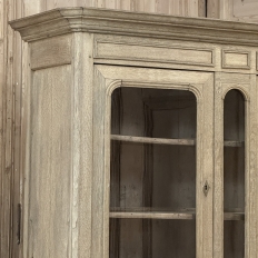 19th Century French Louis Philippe Bookcase ~ Bibliotheque in Stripped Oak