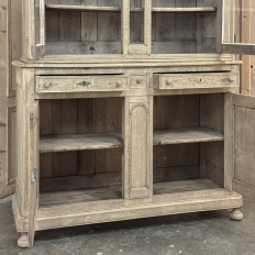 19th Century French Louis Philippe Bookcase ~ Bibliotheque in Stripped Oak