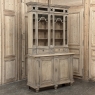 Antique Liegoise Neoclassical Whitewashed Bookcase ~ Display Cabinet