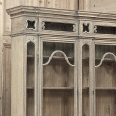 Antique Liegoise Neoclassical Whitewashed Bookcase ~ Display Cabinet