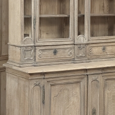 Antique Liegoise Neoclassical Whitewashed Bookcase ~ Display Cabinet