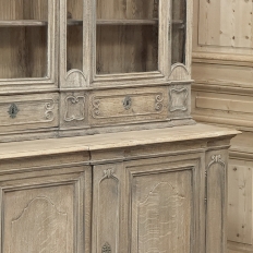 Antique Liegoise Neoclassical Whitewashed Bookcase ~ Display Cabinet