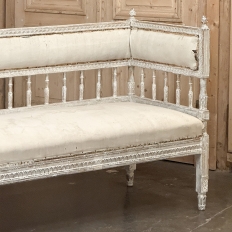 18th Century Swedish Gustavian Period Neoclassical Bench