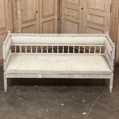 18th Century Swedish Gustavian Period Neoclassical Bench