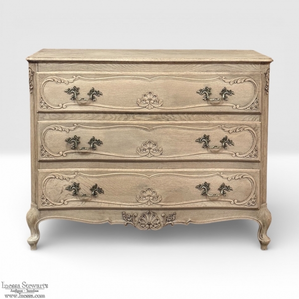 Li&euml;geoise Louis XV Style Stripped Oak Commode