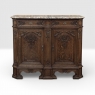 19th Century Belgian Liégeoise Oak Buffet with Saint-Remy Marble Top