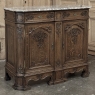 19th Century Belgian Liégeoise Oak Buffet with Saint-Remy Marble Top