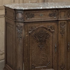 19th Century Belgian Liégeoise Oak Buffet with Saint-Remy Marble Top