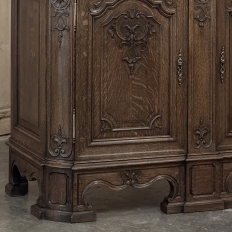 19th Century Belgian Liégeoise Oak Buffet with Saint-Remy Marble Top
