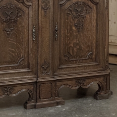 19th Century Belgian Liégeoise Oak Buffet with Saint-Remy Marble Top