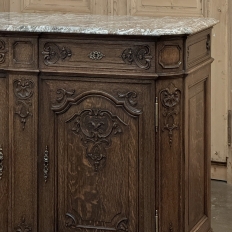 19th Century Belgian Liégeoise Oak Buffet with Saint-Remy Marble Top
