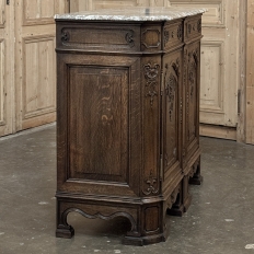 19th Century Belgian Liégeoise Oak Buffet with Saint-Remy Marble Top