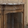 Late 19th Century Liégeois Régence Style Oak Display Buffet with Rouge Griotte Breccia Marble Top