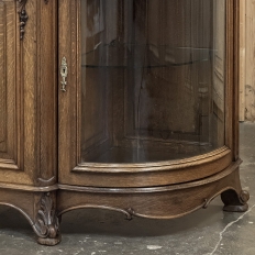 Late 19th Century Liégeois Régence Style Oak Display Buffet with Rouge Griotte Breccia Marble Top