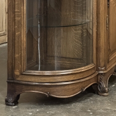 Late 19th Century Liégeois Régence Style Oak Display Buffet with Rouge Griotte Breccia Marble Top