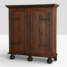 19th Century Swedish Painted Armoire