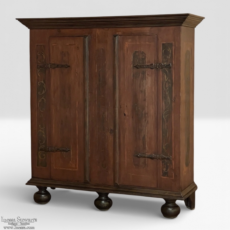 19th Century Swedish Painted Armoire