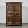 18th Century Rustic French Oak Quatre-Portes Wardrobe ~ Circa 1760s