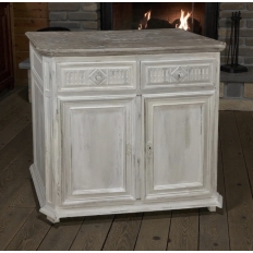 18th Century Country French Louis XVI Painted Buffet