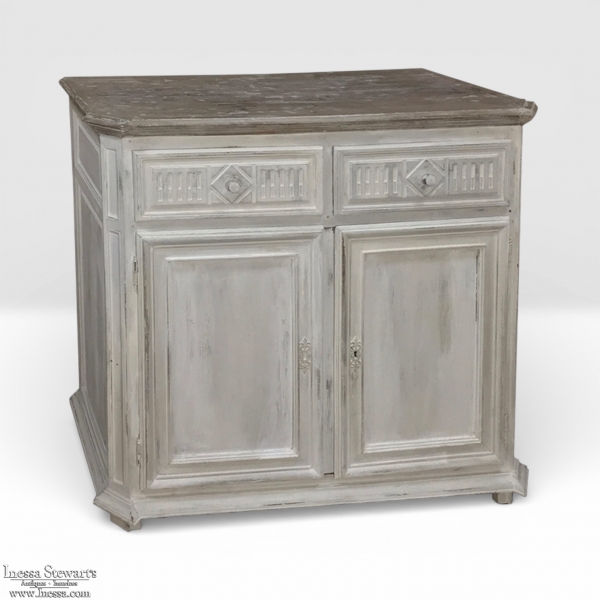 18th Century Country French Louis XVI Painted Buffet