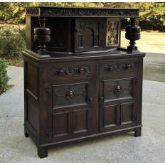 Antique Renaissance Revival Jacobean Style English Buffet