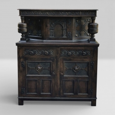 Antique Renaissance Revival Jacobean Style English Buffet