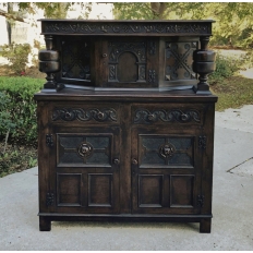 Antique Renaissance Revival Jacobean Style English Buffet