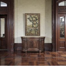 Antique Flemish Oudenaarde Style Framed Wool Tapestry Circa 1890s