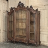 19th Century Italian Rococo Walnut Three-Door Display Bookcase ~ Armoire