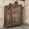 19th Century Italian Rococo Walnut Three-Door Display Bookcase ~ Armoire