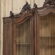 19th Century Italian Rococo Walnut Three-Door Display Bookcase ~ Armoire