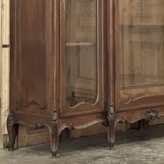 19th Century Italian Rococo Walnut Three-Door Display Bookcase ~ Armoire