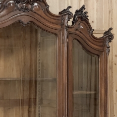 19th Century Italian Rococo Walnut Three-Door Display Bookcase ~ Armoire