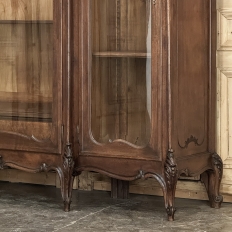 19th Century Italian Rococo Walnut Three-Door Display Bookcase ~ Armoire