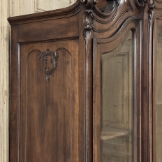 19th Century Italian Rococo Walnut Three-Door Display Bookcase ~ Armoire