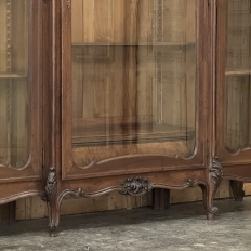 19th Century Italian Rococo Walnut Three-Door Display Bookcase ~ Armoire