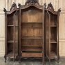 19th Century Italian Rococo Walnut Three-Door Display Bookcase ~ Armoire