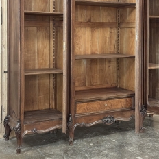 19th Century Italian Rococo Walnut Three-Door Display Bookcase ~ Armoire
