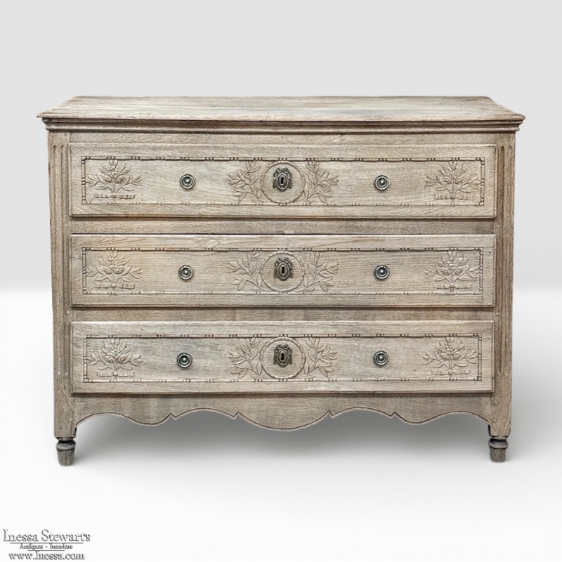 18th Century Liégeoise Louis XVI Period Stripped Commode