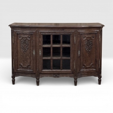 19th Century Louis XVI Li&eacute;geois Style Oak Display Buffet ~ Credenza